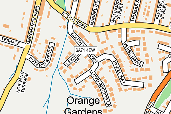 SA71 4EW map - OS OpenMap – Local (Ordnance Survey)
