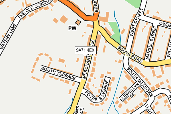 SA71 4EX map - OS OpenMap – Local (Ordnance Survey)