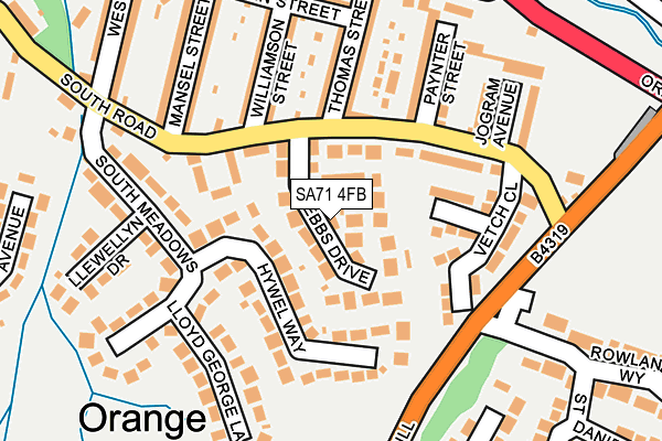 SA71 4FB map - OS OpenMap – Local (Ordnance Survey)