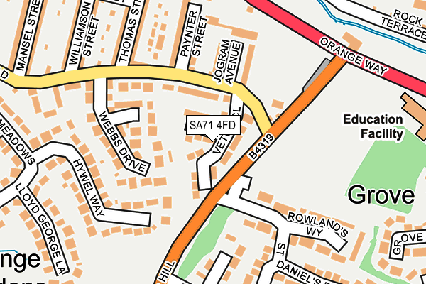 SA71 4FD map - OS OpenMap – Local (Ordnance Survey)