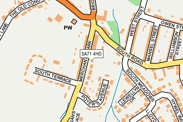 SA71 4HD map - OS OpenMap – Local (Ordnance Survey)