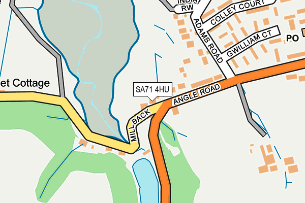 SA71 4HU map - OS OpenMap – Local (Ordnance Survey)