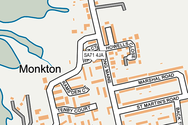 SA71 4JA map - OS OpenMap – Local (Ordnance Survey)