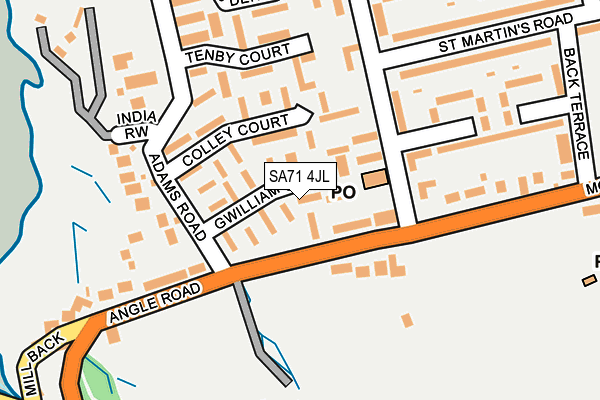 SA71 4JL map - OS OpenMap – Local (Ordnance Survey)
