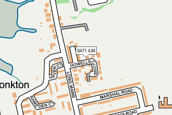 SA71 4JN map - OS OpenMap – Local (Ordnance Survey)