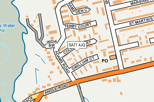 SA71 4JQ map - OS OpenMap – Local (Ordnance Survey)