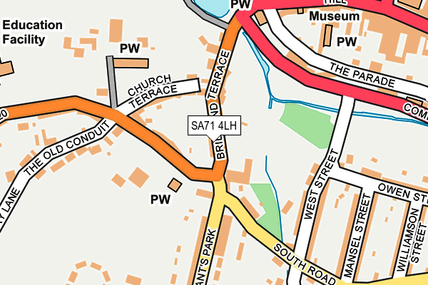 SA71 4LH map - OS OpenMap – Local (Ordnance Survey)