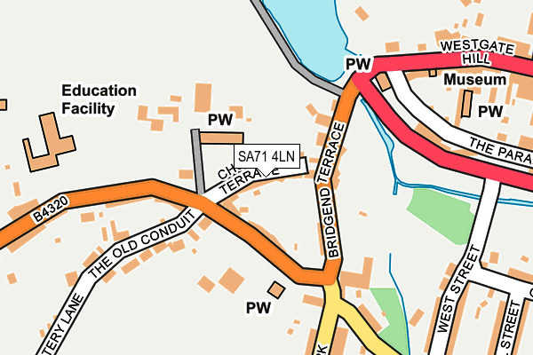 SA71 4LN map - OS OpenMap – Local (Ordnance Survey)