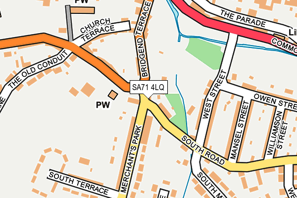 SA71 4LQ map - OS OpenMap – Local (Ordnance Survey)