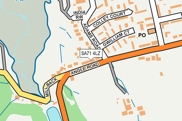 SA71 4LZ map - OS OpenMap – Local (Ordnance Survey)