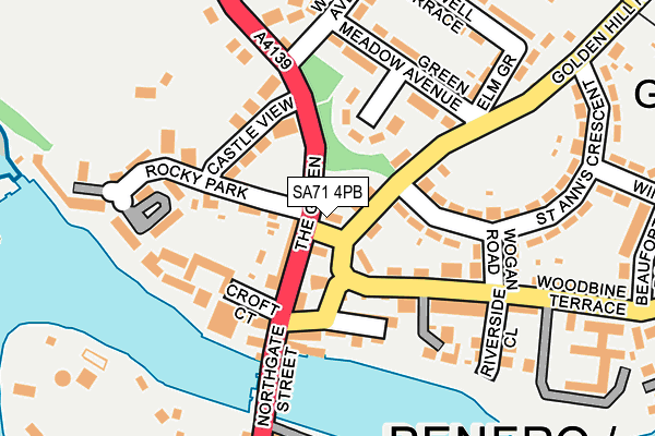 SA71 4PB map - OS OpenMap – Local (Ordnance Survey)