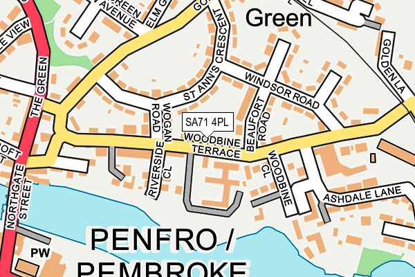 SA71 4PL map - OS OpenMap – Local (Ordnance Survey)