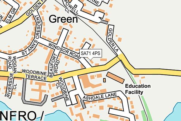 SA71 4PS map - OS OpenMap – Local (Ordnance Survey)