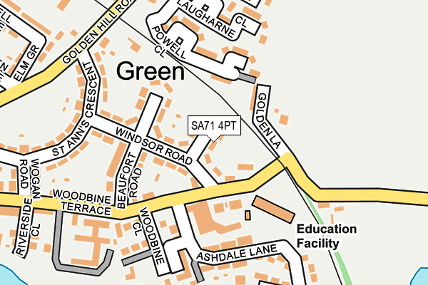 SA71 4PT map - OS OpenMap – Local (Ordnance Survey)