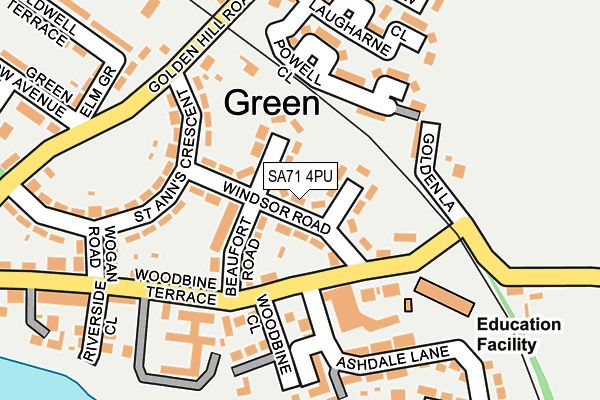 SA71 4PU map - OS OpenMap – Local (Ordnance Survey)
