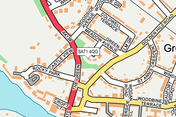 SA71 4QG map - OS OpenMap – Local (Ordnance Survey)