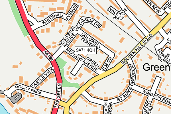 SA71 4QH map - OS OpenMap – Local (Ordnance Survey)