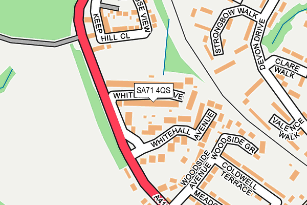 SA71 4QS map - OS OpenMap – Local (Ordnance Survey)