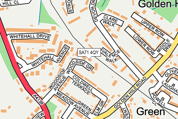 SA71 4QY map - OS OpenMap – Local (Ordnance Survey)