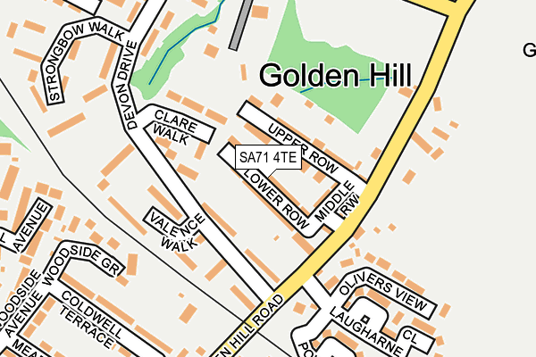 SA71 4TE map - OS OpenMap – Local (Ordnance Survey)