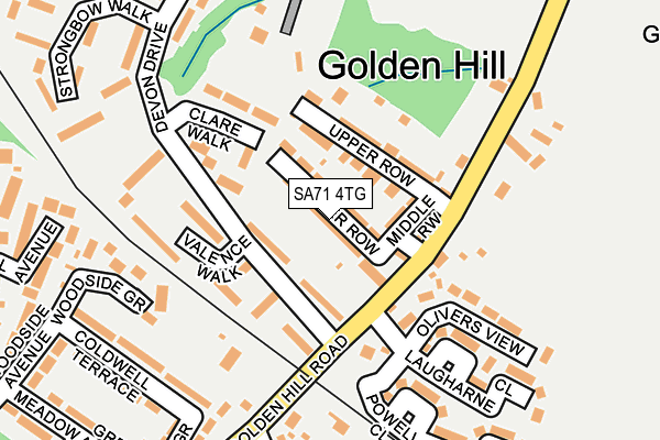 SA71 4TG map - OS OpenMap – Local (Ordnance Survey)