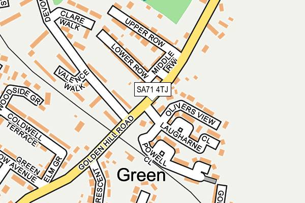 SA71 4TJ map - OS OpenMap – Local (Ordnance Survey)