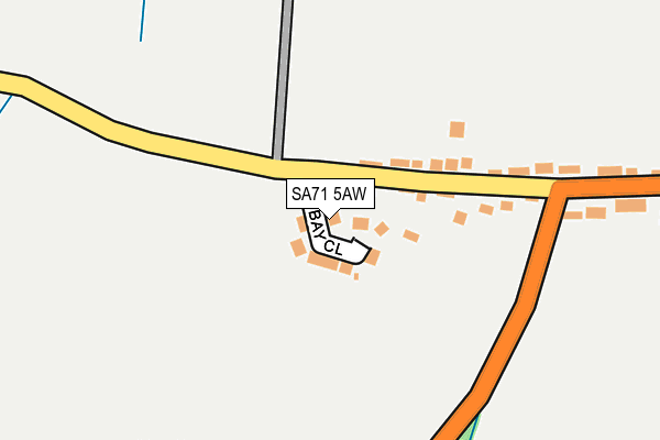 SA71 5AW map - OS OpenMap – Local (Ordnance Survey)