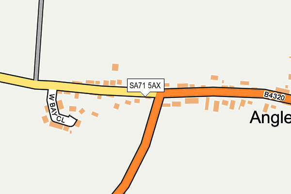 SA71 5AX map - OS OpenMap – Local (Ordnance Survey)