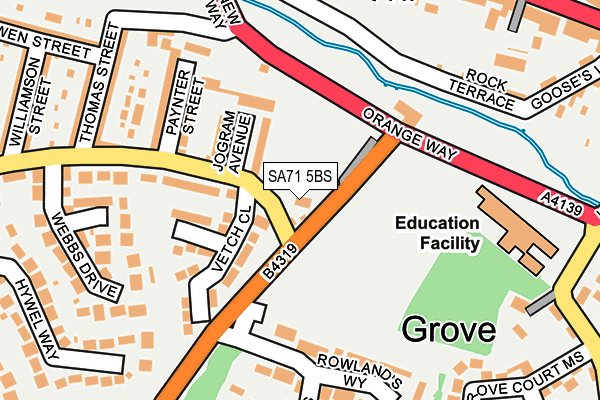 SA71 5BS map - OS OpenMap – Local (Ordnance Survey)