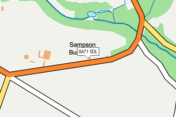 SA71 5DL map - OS OpenMap – Local (Ordnance Survey)