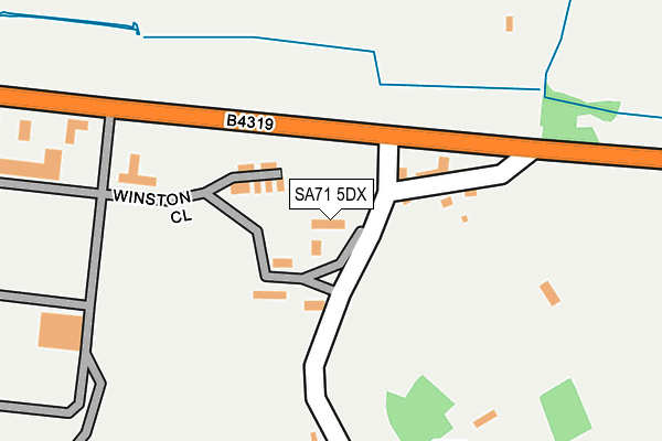 SA71 5DX map - OS OpenMap – Local (Ordnance Survey)