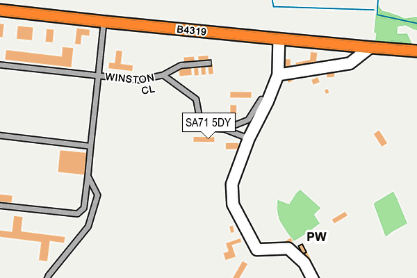 SA71 5DY map - OS OpenMap – Local (Ordnance Survey)