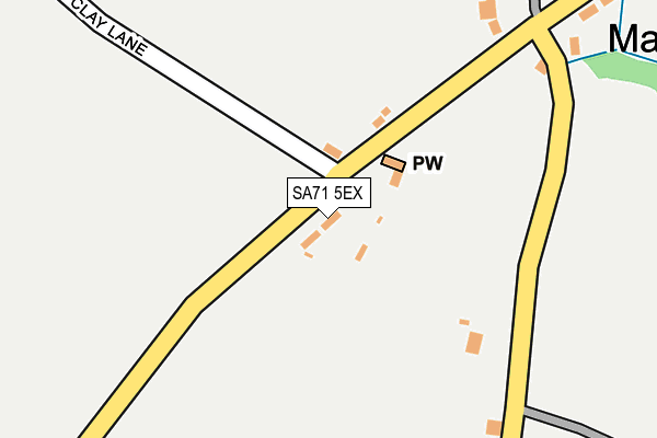 SA71 5EX map - OS OpenMap – Local (Ordnance Survey)