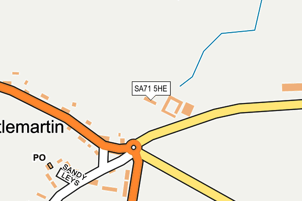 SA71 5HE map - OS OpenMap – Local (Ordnance Survey)