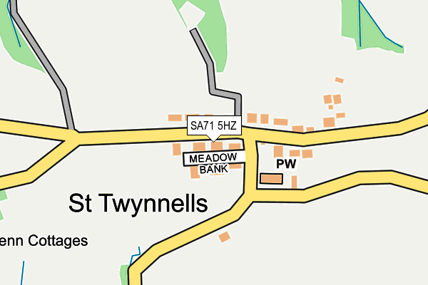 SA71 5HZ map - OS OpenMap – Local (Ordnance Survey)