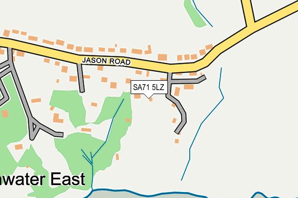 SA71 5LZ map - OS OpenMap – Local (Ordnance Survey)