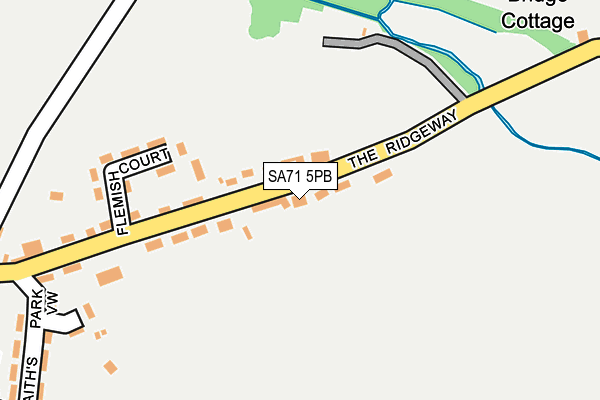 SA71 5PB map - OS OpenMap – Local (Ordnance Survey)