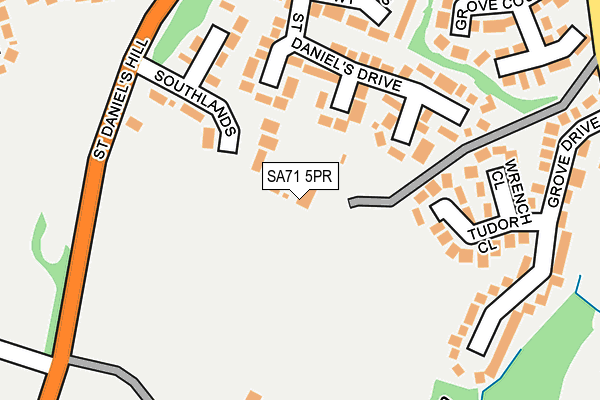 SA71 5PR map - OS OpenMap – Local (Ordnance Survey)