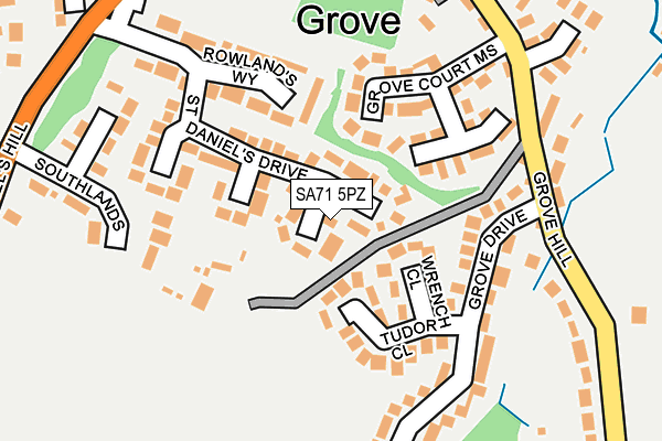 SA71 5PZ map - OS OpenMap – Local (Ordnance Survey)