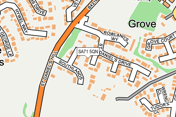 SA71 5QN map - OS OpenMap – Local (Ordnance Survey)
