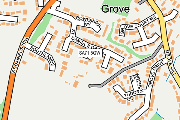 SA71 5QW map - OS OpenMap – Local (Ordnance Survey)
