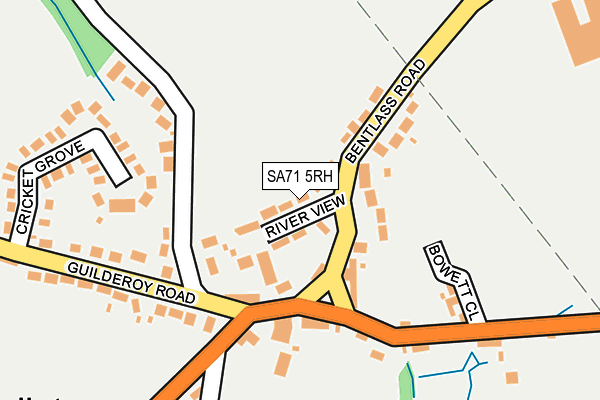 SA71 5RH map - OS OpenMap – Local (Ordnance Survey)