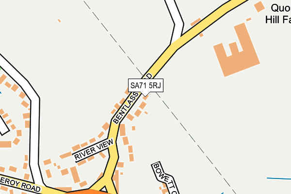 SA71 5RJ map - OS OpenMap – Local (Ordnance Survey)