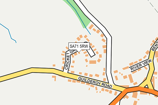 SA71 5RW map - OS OpenMap – Local (Ordnance Survey)