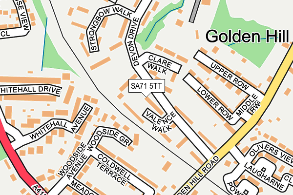 SA71 5TT map - OS OpenMap – Local (Ordnance Survey)