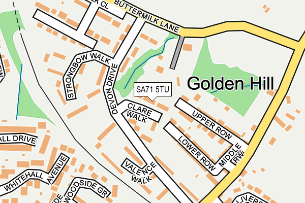 SA71 5TU map - OS OpenMap – Local (Ordnance Survey)