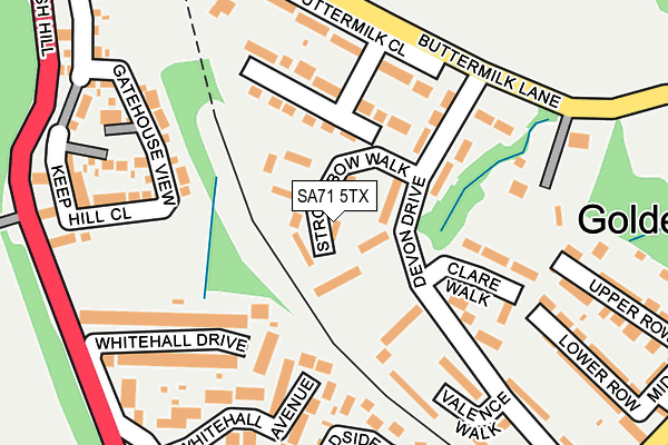 SA71 5TX map - OS OpenMap – Local (Ordnance Survey)