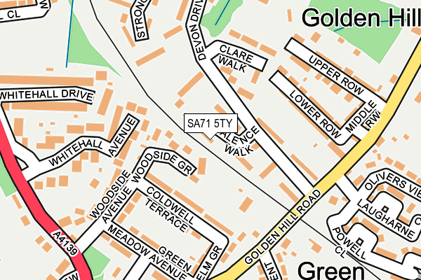 SA71 5TY map - OS OpenMap – Local (Ordnance Survey)