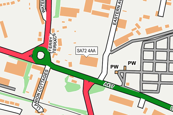 SA72 4AA map - OS OpenMap – Local (Ordnance Survey)