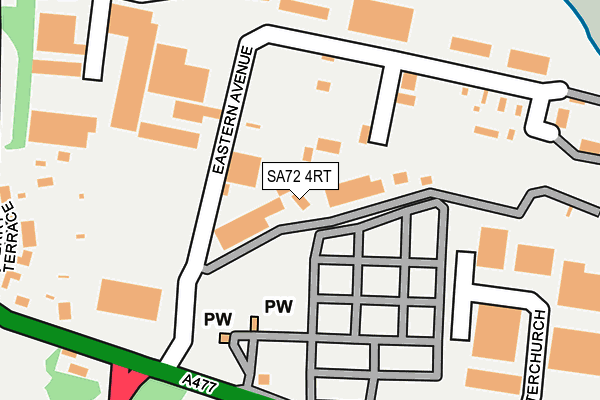 SA72 4RT map - OS OpenMap – Local (Ordnance Survey)